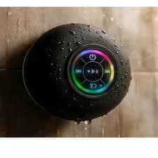 AquaMusic™ Parlante Bluetooth Impermeable con Ventosa y Luces LED