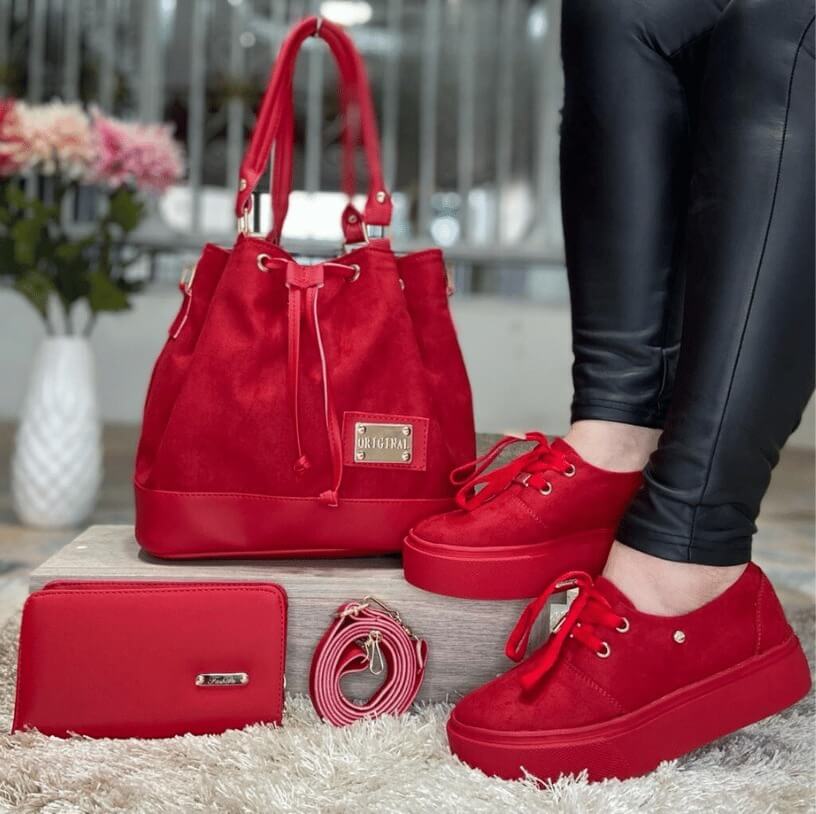 Set Lince Elegance™ 3 en 1 – Bolso + Billetera + Calzado para Dama