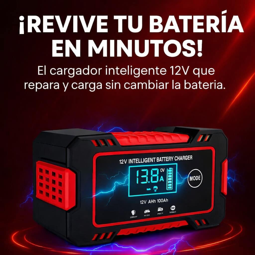 TurboPower® Cargador y Reparador Inteligente de Batería - 70% OFF SOLO HOY! 🔥